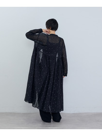 【ADIEU TRISTESSE】コットンオーガンジードット刺繍ワンピース 詳細画像 ブラック 11
