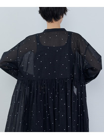 【ADIEU TRISTESSE】コットンオーガンジードット刺繍ワンピース 詳細画像 ブラック 13