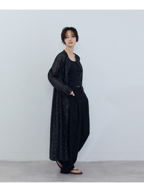 【ADIEU TRISTESSE】コットンオーガンジードット刺繍ワンピース 詳細画像 ブラック 9