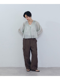 【ADIEU TRISTESSE】コットンオーガンジードット刺繍ブラウス 詳細画像 ブラック 1