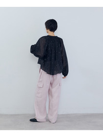 【ADIEU TRISTESSE】コットンオーガンジードット刺繍ブラウス 詳細画像 ブラック 6