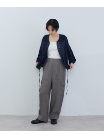 【ADIEU TRISTESSE】リネンカーゴパンツ 詳細画像 ブラウン 21