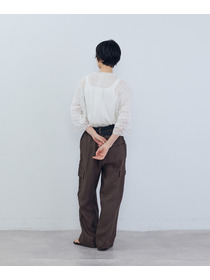 【ADIEU TRISTESSE】リネンカーゴパンツ 詳細画像 ブラウン 4