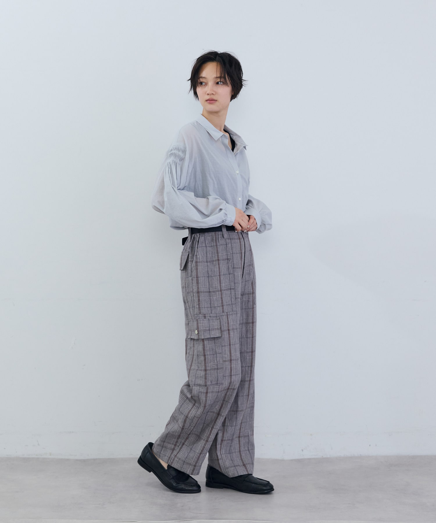【ADIEU TRISTESSE】リネンカーゴパンツ 詳細画像 ブラウン 12