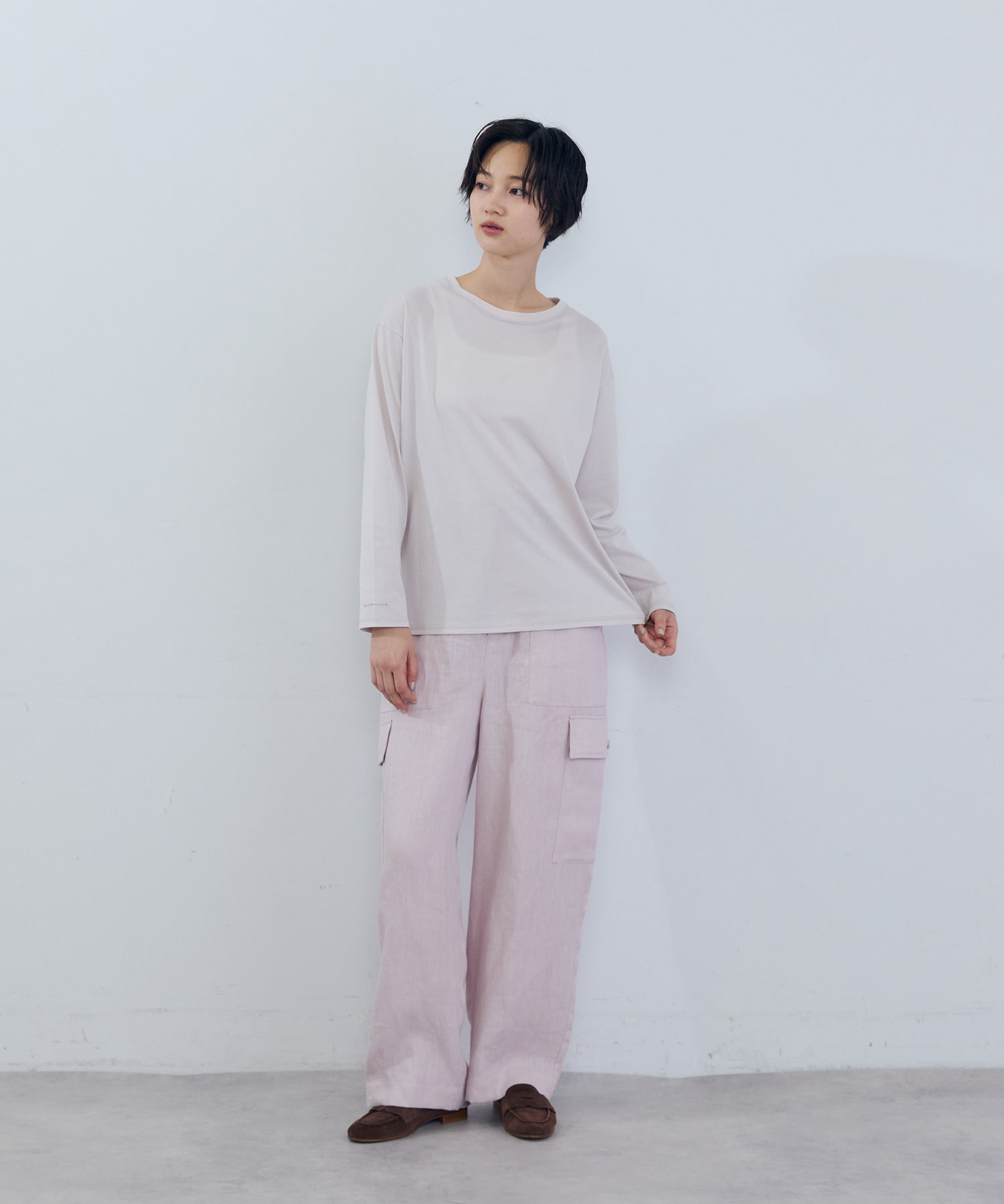【ADIEU TRISTESSE】リネンカーゴパンツ 詳細画像 ブラウン 14