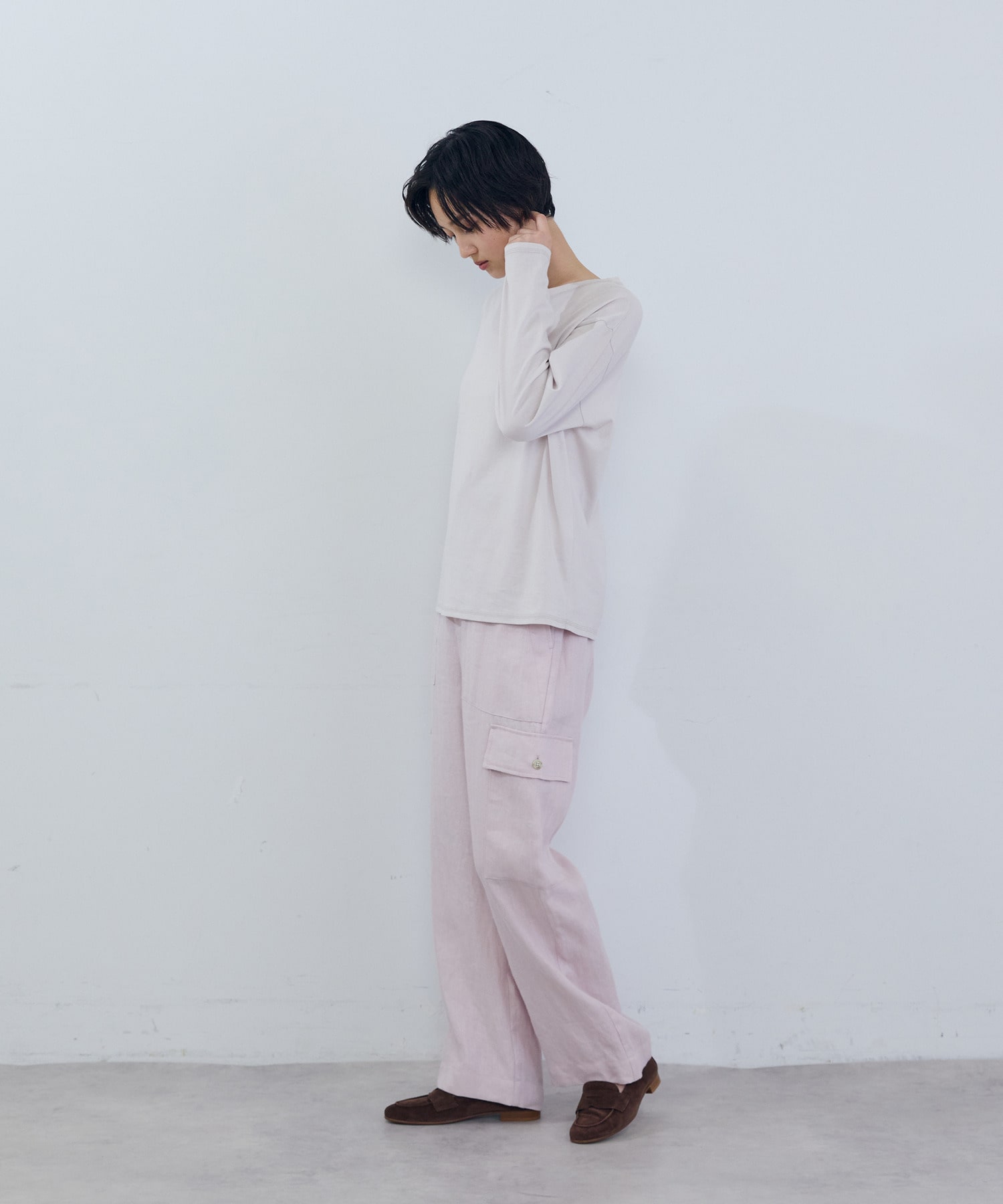 【ADIEU TRISTESSE】リネンカーゴパンツ 詳細画像 ブラウン 15