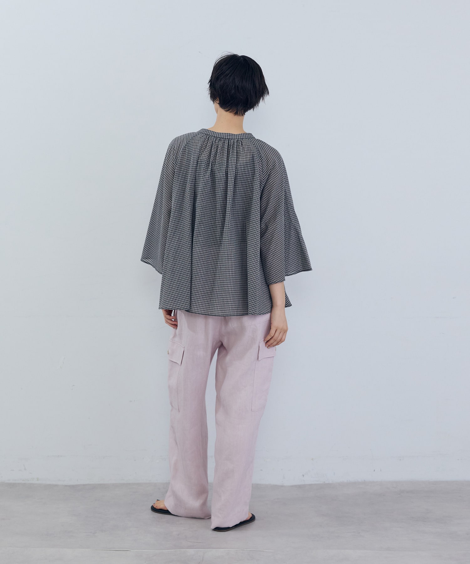 【ADIEU TRISTESSE】リネンカーゴパンツ 詳細画像 ブラウン 17