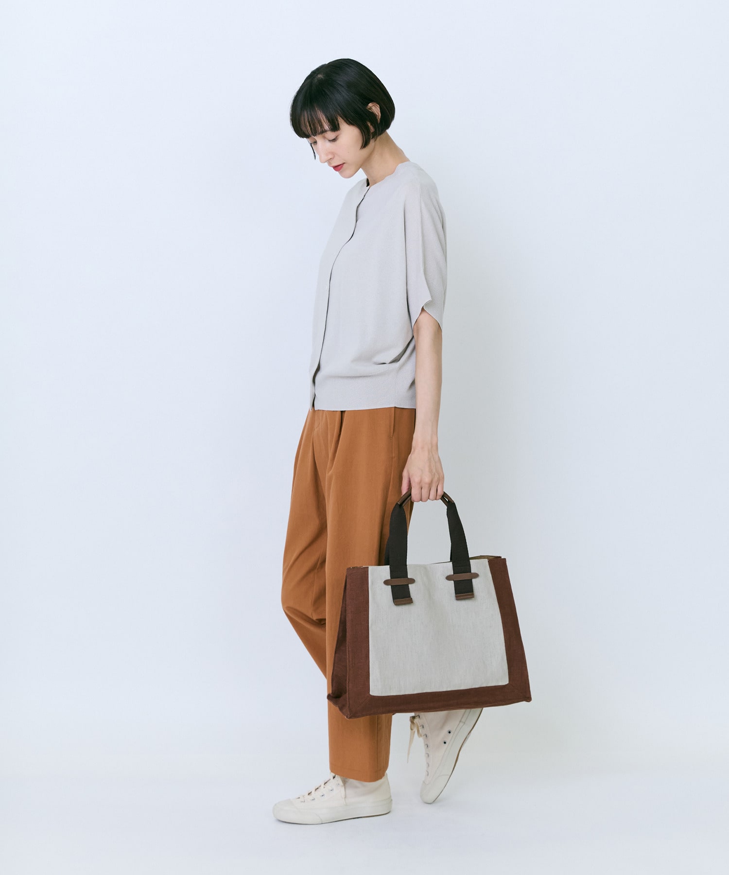 【LOISIR】額縁配色バッグ 詳細画像 ブラウン系その他 1