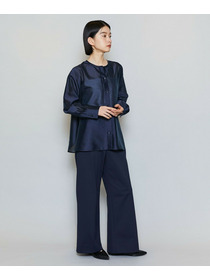 【MOGA】ブライトエアーポリラウンドネックブラウス 詳細画像 ネイビー 10