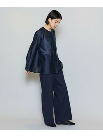 【MOGA】ブライトエアーポリラウンドネックブラウス 詳細画像 ネイビー 11