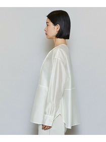 【MOGA】ブライトエアーポリラウンドネックブラウス 詳細画像 ネイビー 21