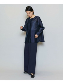 【MOGA】ブライトエアーポリラウンドネックブラウス 詳細画像 ネイビー 3