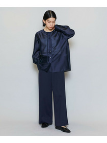 【MOGA】ブライトエアーポリラウンドネックブラウス 詳細画像 ネイビー 5