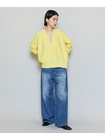 【MOGA】コットンフォートVネックニットプルオーバー 詳細画像 チャコールグレー 17