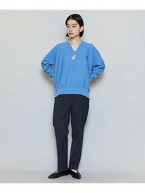 【MOGA】コットンフォートVネックニットプルオーバー 詳細画像 チャコールグレー 2