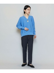 【MOGA】コットンフォートVネックニットプルオーバー 詳細画像 チャコールグレー 7