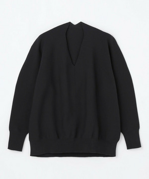 【MOGA】コットンフォートVネックニットプルオーバー 詳細画像 チャコールグレー 2