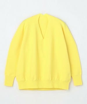 【MOGA】コットンフォートVネックニットプルオーバー 詳細画像 イエロー 2