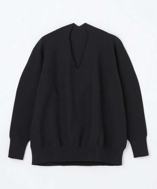 コットンフォートVネックニットプルオーバー 詳細画像 チャコールグレー 2