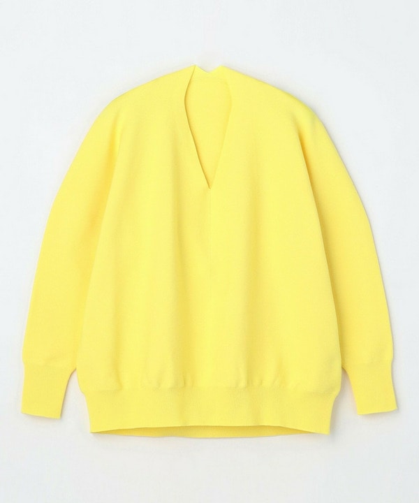 コットンフォートVネックニットプルオーバー 詳細画像 イエロー 2