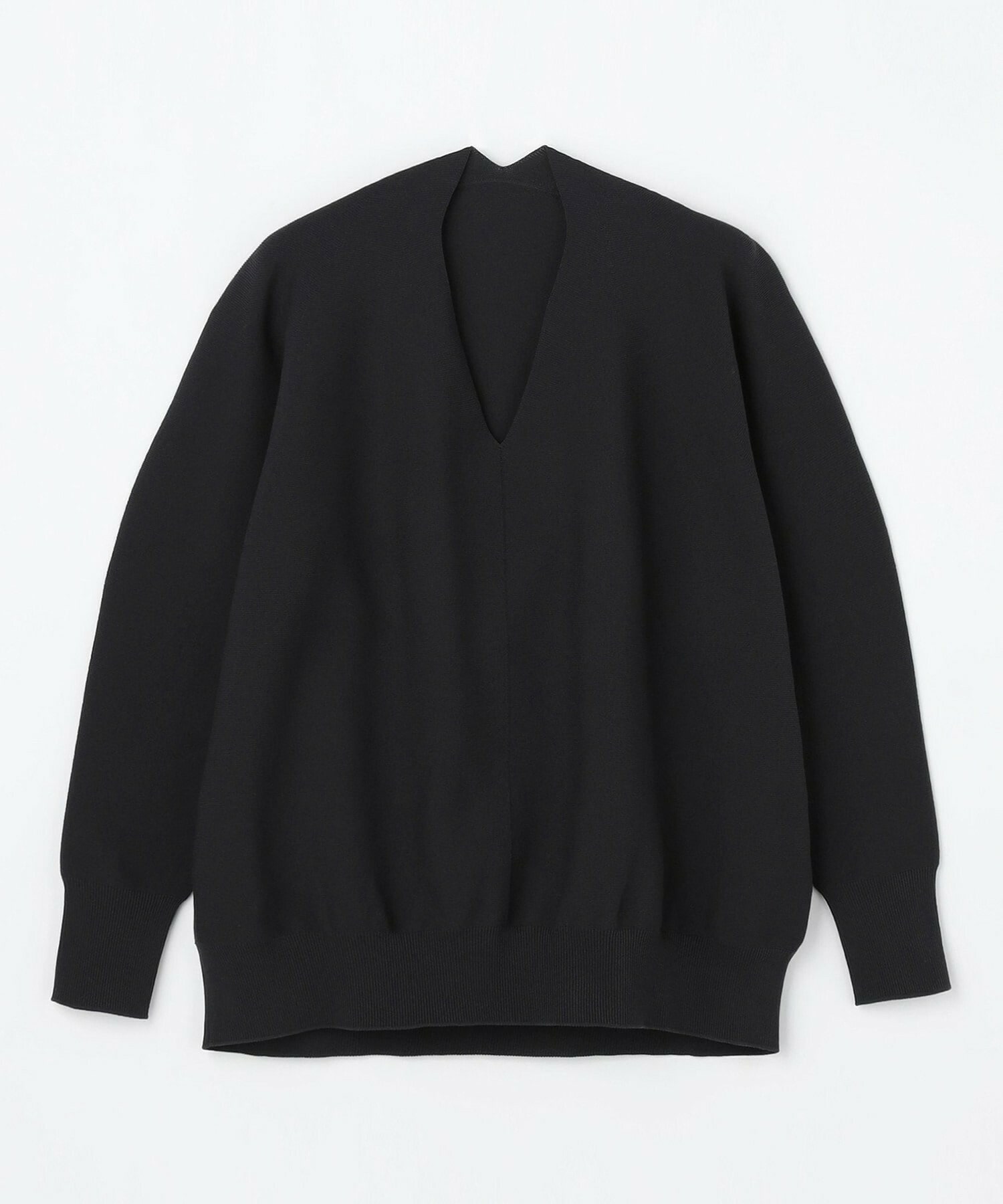 【MOGA】コットンフォートVネックニットプルオーバー 詳細画像 チャコールグレー 2