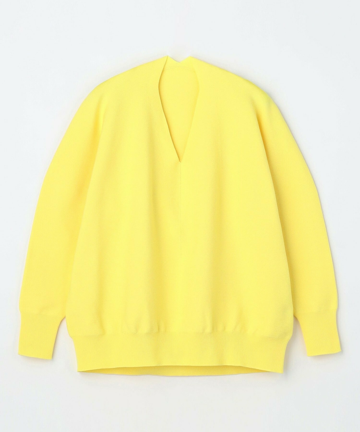 【MOGA】コットンフォートVネックニットプルオーバー 詳細画像 イエロー 2