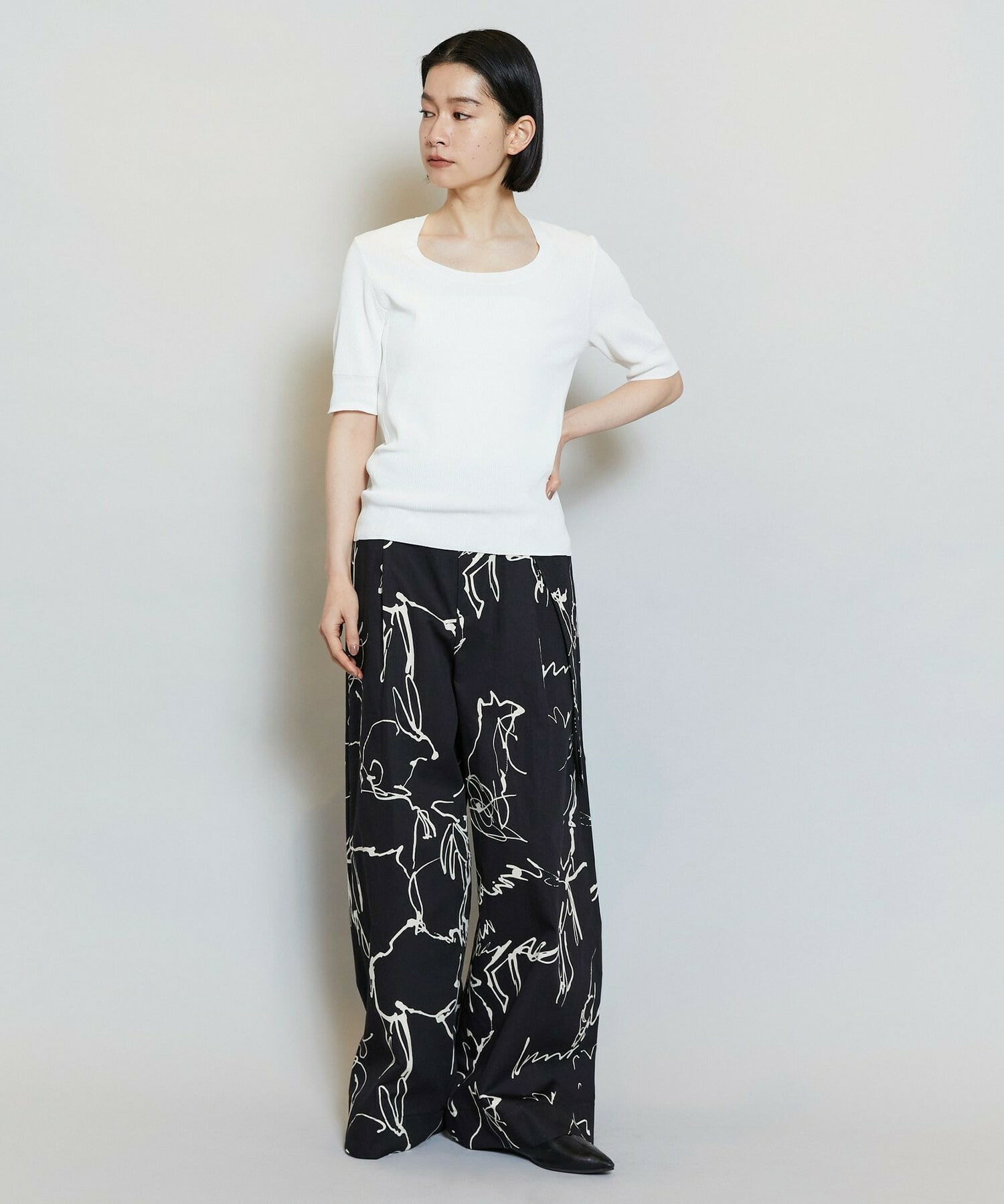 【MOGA】フルーレニットトップス 詳細画像 ブラック 10