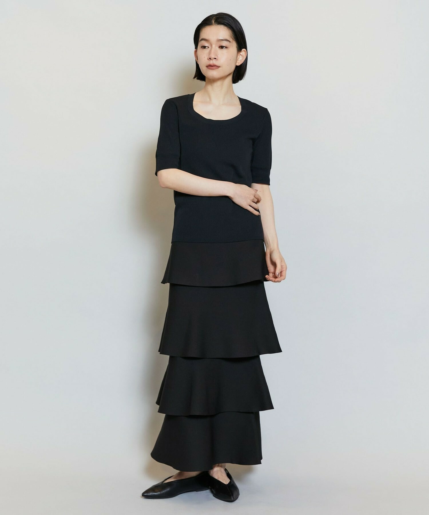 【MOGA】フルーレニットトップス 詳細画像 ブラック 2