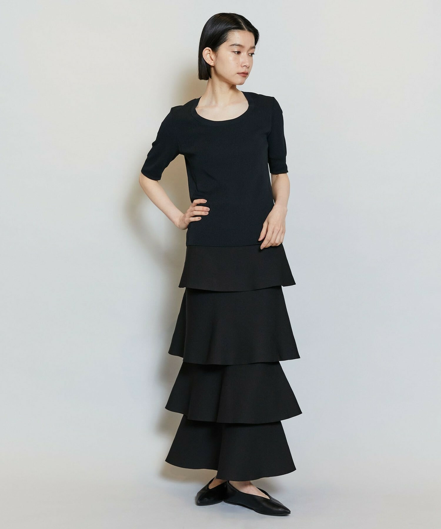 【MOGA】フルーレニットトップス 詳細画像 ブラック 4