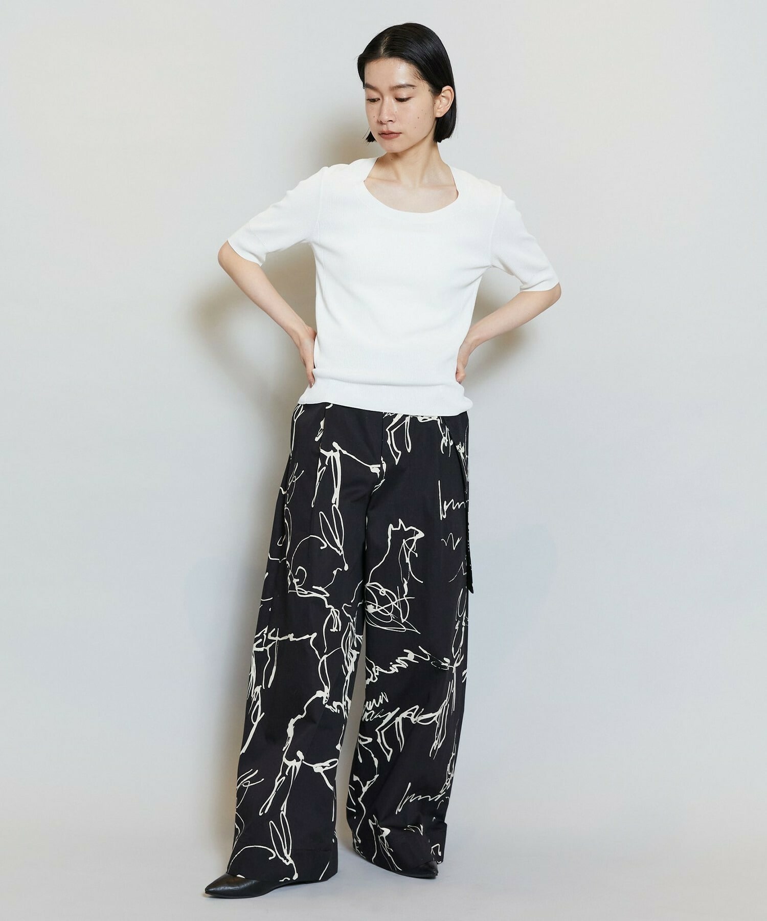 【MOGA】フルーレニットトップス 詳細画像 ブラック 7