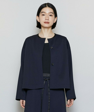 【MOGA】P/Cポンチノーカラージャケット 詳細画像 ネイビー 1