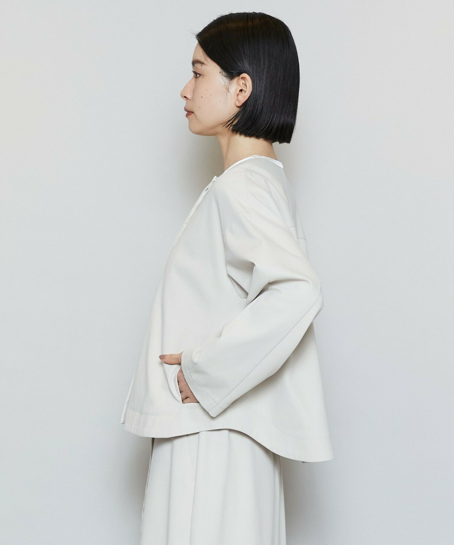 【MOGA】P/Cポンチノーカラージャケット 詳細画像 ネイビー 21