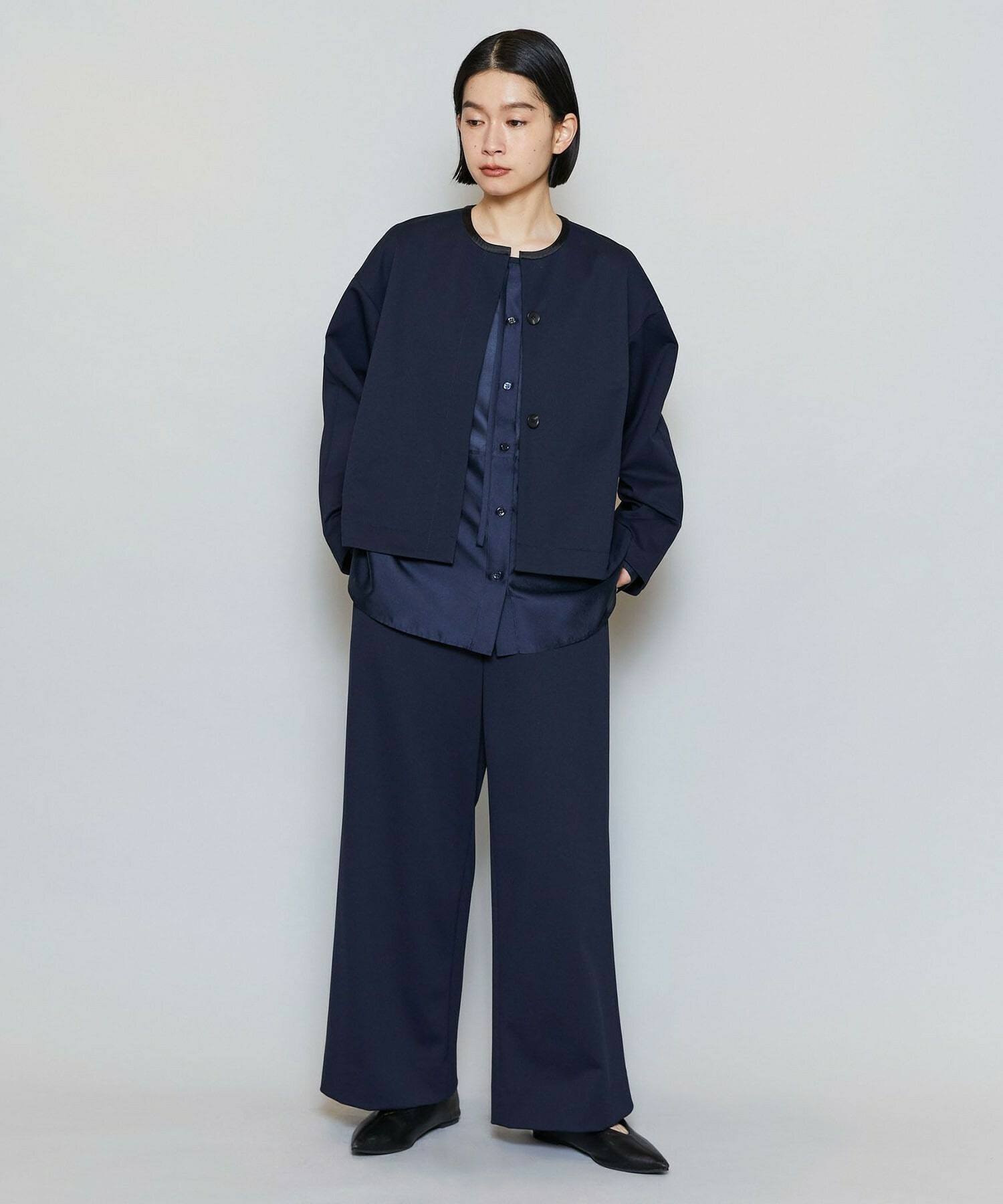 【MOGA】P/Cポンチワイドパンツ 詳細画像 ベージュ 1