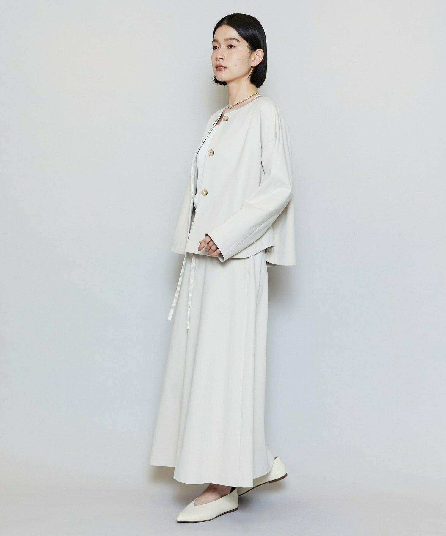 【MOGA】P/CポンチAラインロングスカート 詳細画像 ベージュ 16