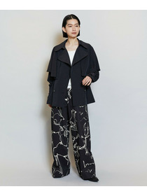 【MOGA】ナイロンリヨセルタッサーショートトレンチコート 詳細画像 ブルー系その他 1