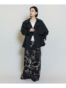 【MOGA】ナイロンリヨセルタッサーショートトレンチコート 詳細画像 ブルー系その他 10