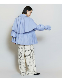 【MOGA】ナイロンリヨセルタッサーショートトレンチコート 詳細画像 ブルー系その他 13