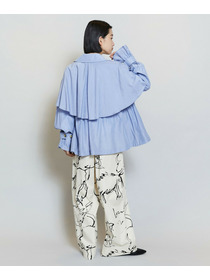 【MOGA】ナイロンリヨセルタッサーショートトレンチコート 詳細画像 ブルー系その他 14