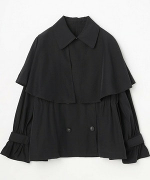 【MOGA】ナイロンリヨセルタッサーショートトレンチコート 詳細画像 ダークネイビー 2