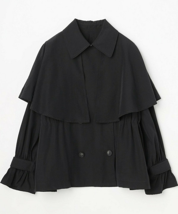 ナイロンリヨセルタッサーショートトレンチコート 詳細画像 ダークネイビー 2