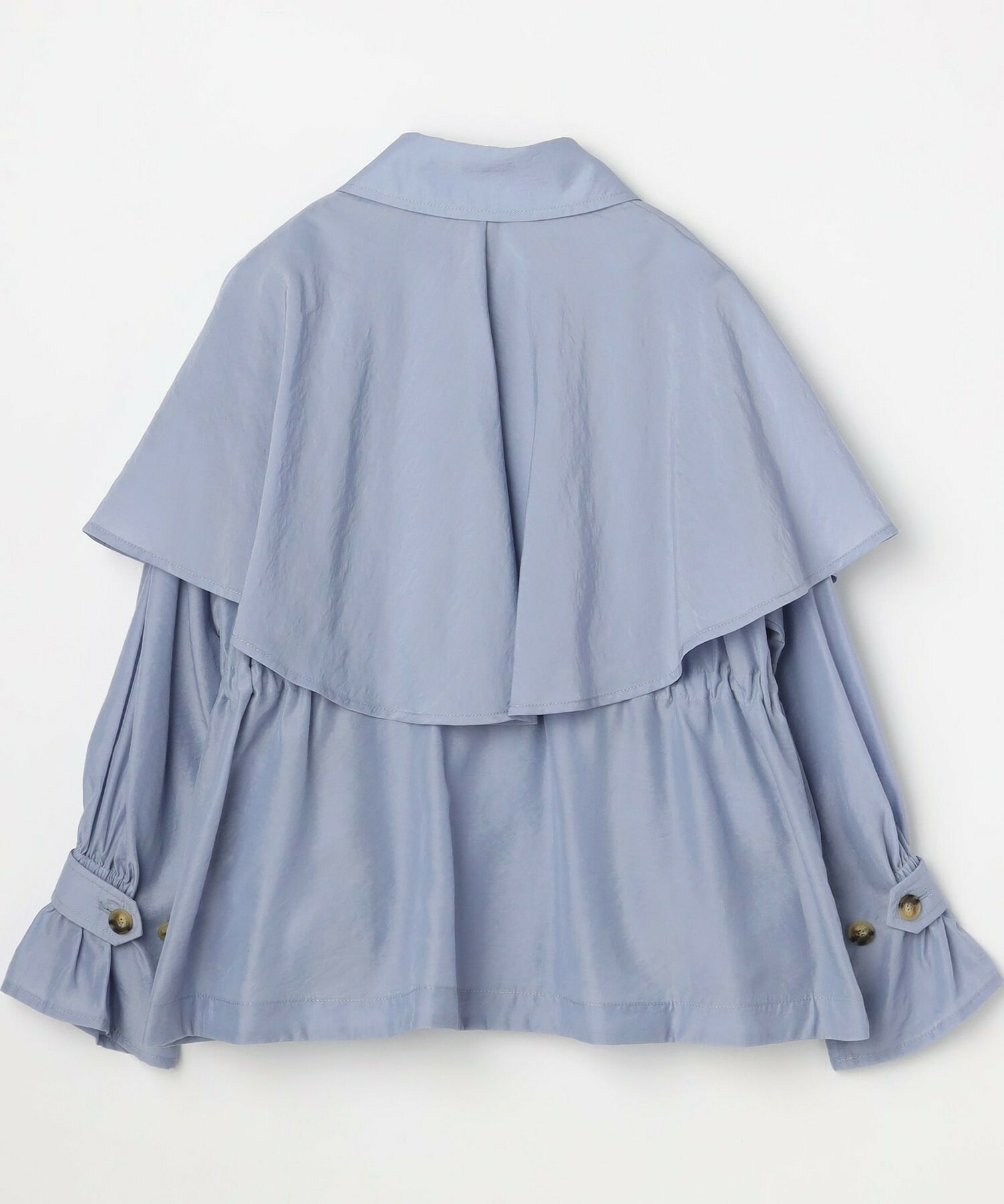 【MOGA】ナイロンリヨセルタッサーショートトレンチコート 詳細画像 ブルー系その他 24