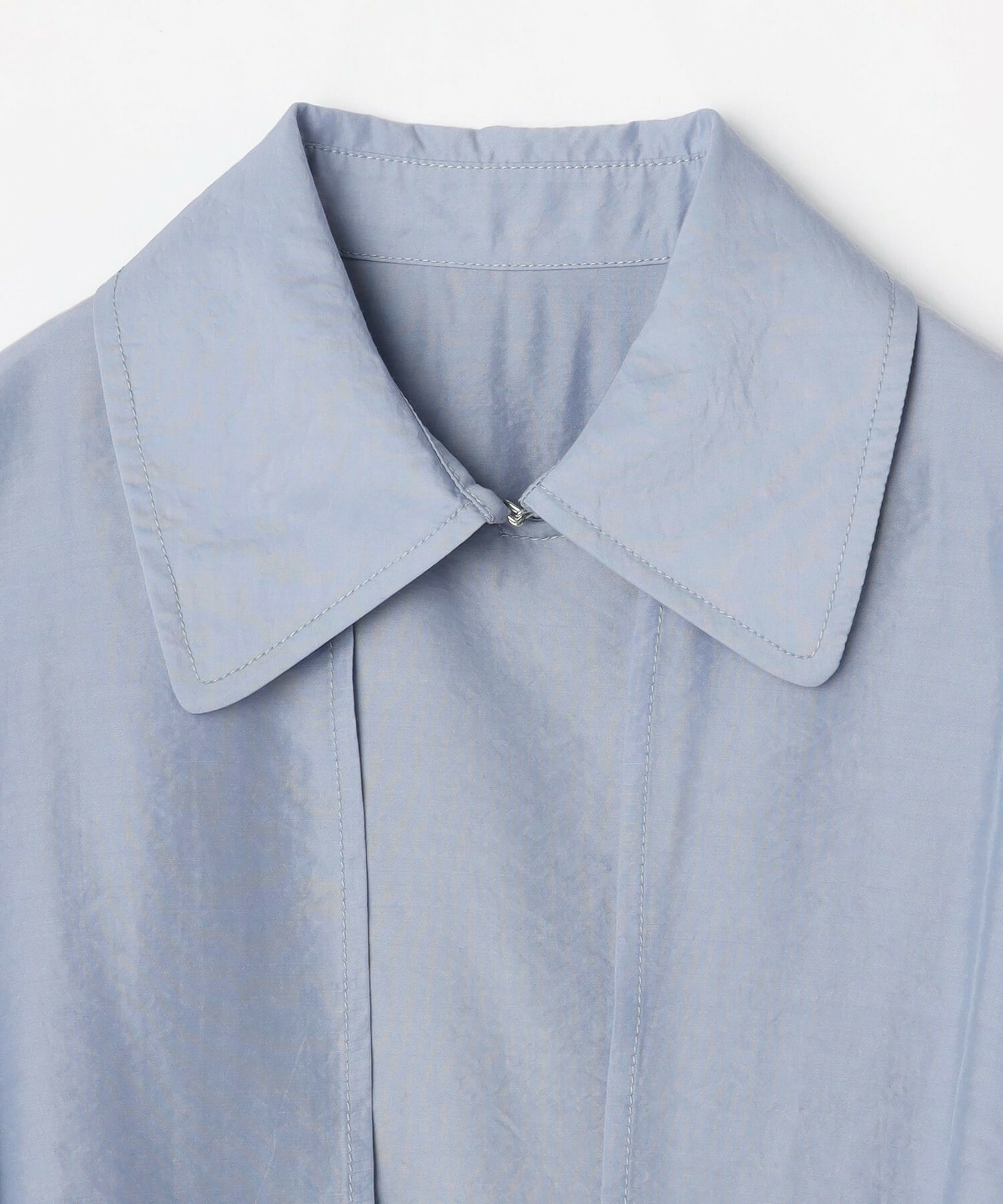 【MOGA】ナイロンリヨセルタッサーショートトレンチコート 詳細画像 ブルー系その他 25