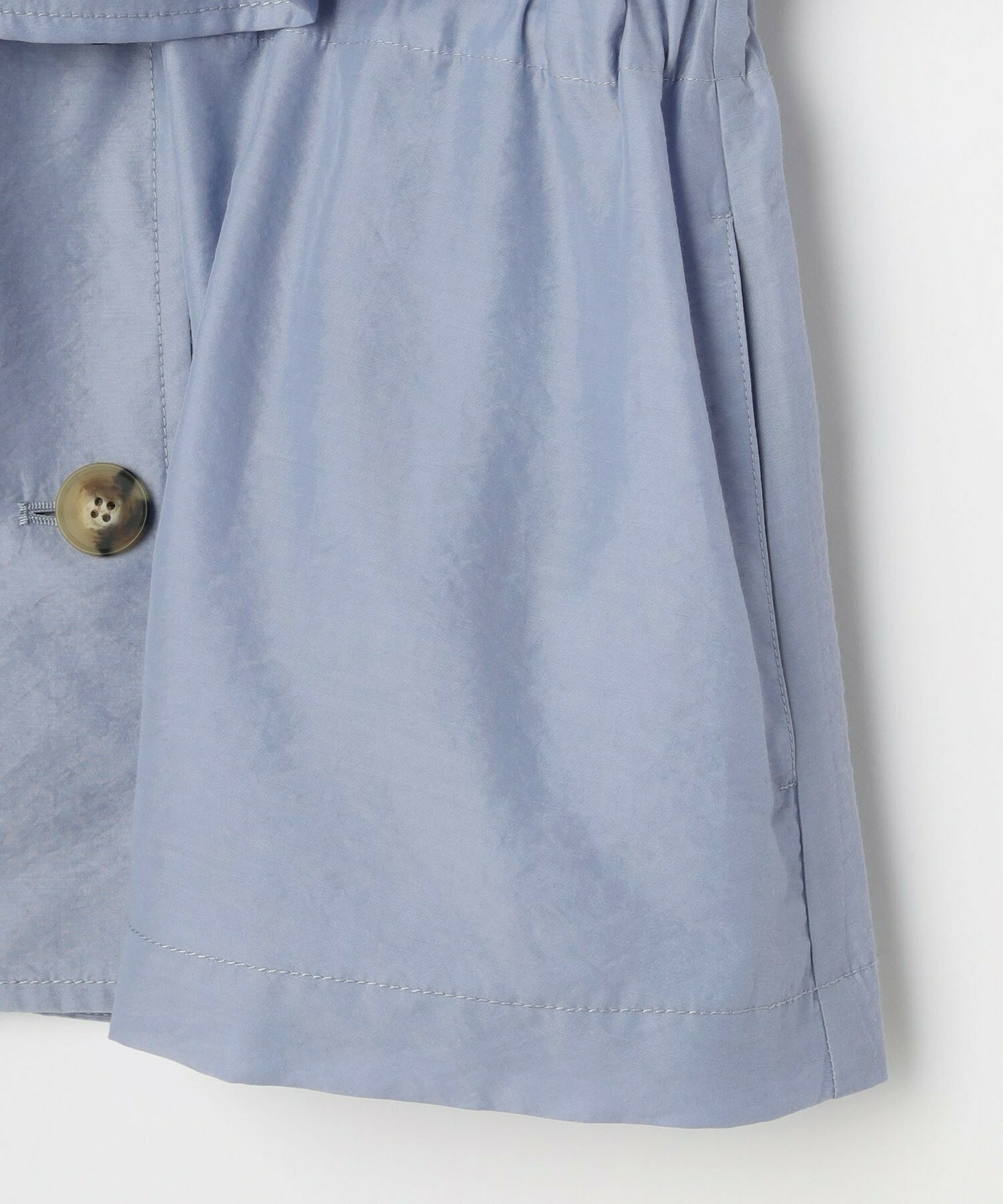 【MOGA】ナイロンリヨセルタッサーショートトレンチコート 詳細画像 ブルー系その他 28