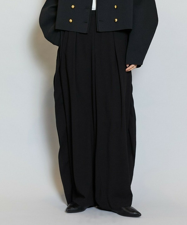 【MOGA】ソフトジョーゼットバレルパンツ