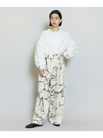 【MOGA】ドローイングプリントワイドパンツ 詳細画像 ブラック系その他 1