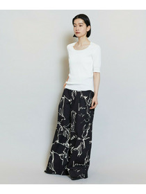 【MOGA】ドローイングプリントワイドパンツ 詳細画像 ブラック系その他 14