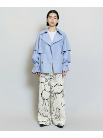 【MOGA】ドローイングプリントワイドパンツ 詳細画像 ブラック系その他 15