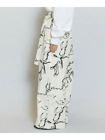 【MOGA】ドローイングプリントワイドパンツ 詳細画像 ブラック系その他 21