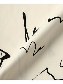 【MOGA】ドローイングプリントワイドパンツ 詳細画像 ブラック系その他 30