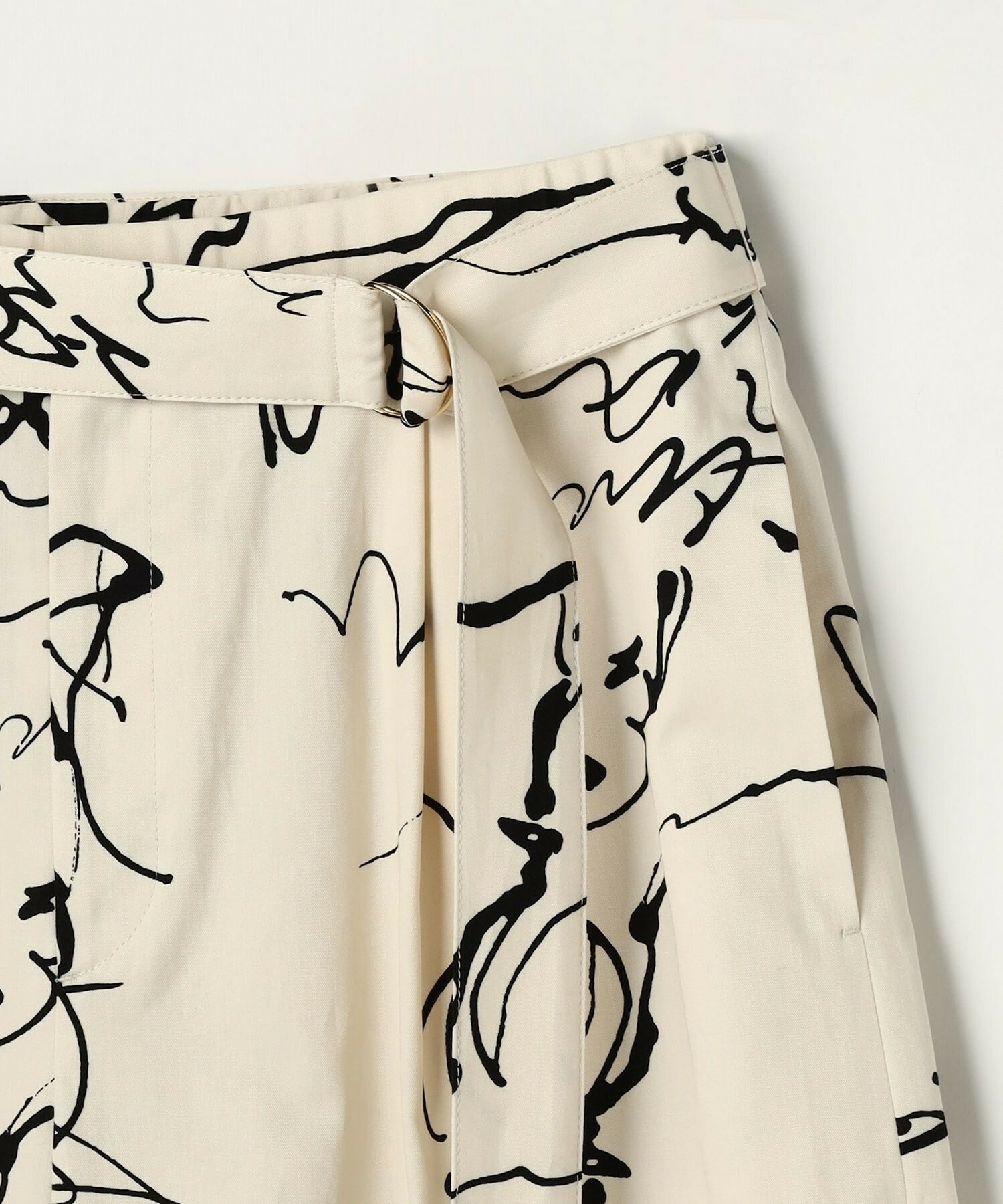 【MOGA】ドローイングプリントワイドパンツ 詳細画像 ブラック系その他 27